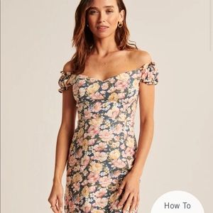 - Abercrombie short sleeve ruffle multicolored floral dress